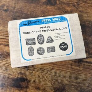Vintage Duncan Ceramic Press Mold 1972 Signs Of The Times PPM-26 Groovy Mod